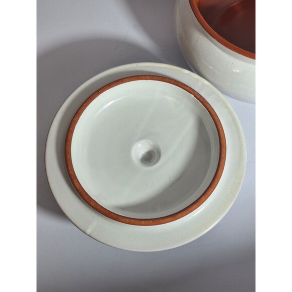Terrecotte Lotti Handmade In Italy Terracotta Serving Bowl with Lid White EUC - Picture 8 of 10